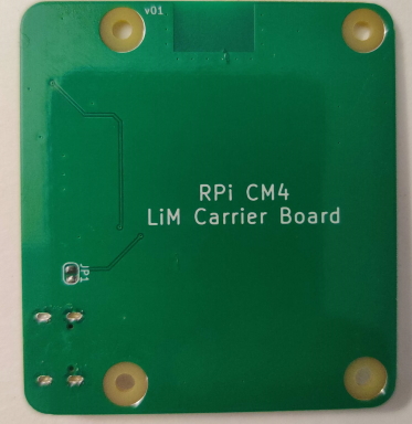 Rendered RPi CM4 LiM Carrier Board PCB Bottom